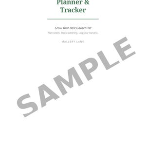 Spring Garden Planner Printable | Plant Care & Seed Tracker