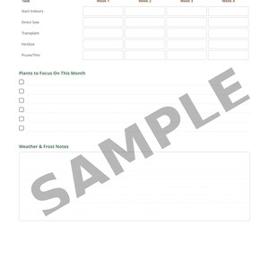 Spring Garden Planner Printable | Plant Care & Seed Tracker