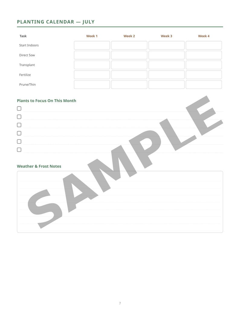 Spring Garden Planner Printable | Plant Care & Seed Tracker