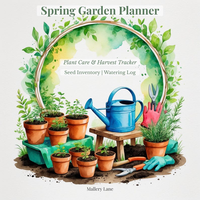 Spring Garden Planner Printable | Plant Care & Seed Tracker
