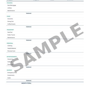 Budget Planner Printable | Debt Payoff Tracker | Monthly Expense Log | Savings Goal | Net Worth | Bill Calendar | Digital Download PDF