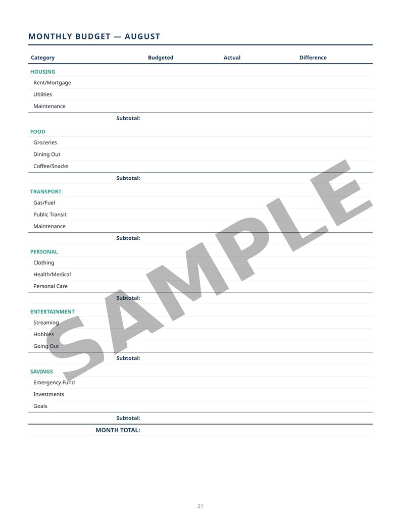 Budget Planner Printable | Debt Payoff Tracker | Monthly Expense Log | Savings Goal | Net Worth | Bill Calendar | Digital Download PDF