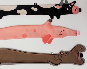 PIPIZU Animal Phone Wrist Strap, Snow Leopard Red Panda Fox Elephant, Illustrated Metal Pendant