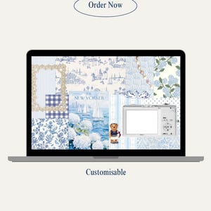 Aesthetic Desktop Wallpaper Template | Editable Canva Photo Wallpaper | Personalised Computer Background | Cottagecore Wallpaper