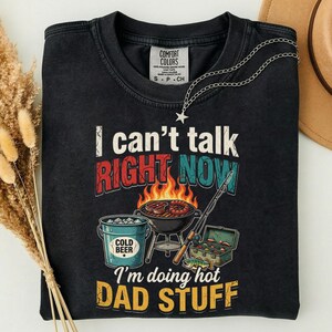Hot Dad Stuff PNG: Grilling, Fishing, Beer Design (Digital Download)