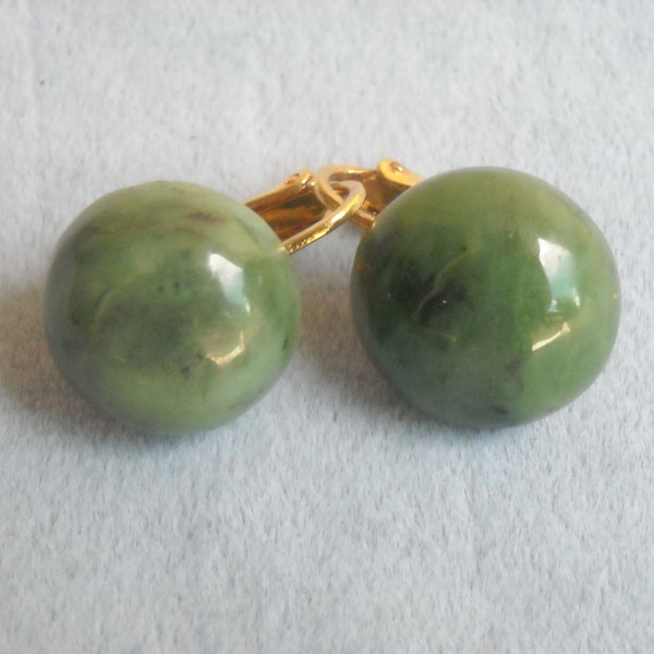 Vintage Jade Clasp Earrings