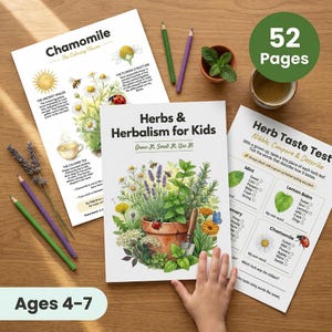 Örtövningsblad | Barnörtkunskap 4-7 år | Kamomill Lavendel Mynta Rosmarin | Terecept Sensorik | Utskrivbar PDF