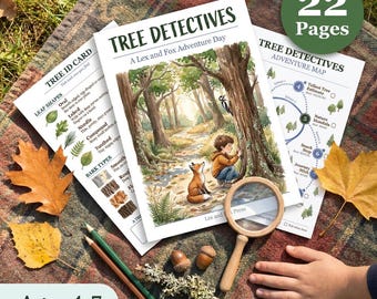 Nature Scavenger Hunt | Tree Detectives Outdoor Adventure | Ages 4-7 | Nature Walk Kids Activity | Printable PDF