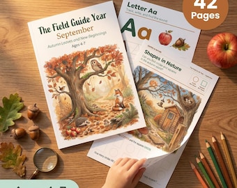 Homeschool Curriculum September | The Field Guide Year | Ages 4–7 | Autumn Leaves | Nature Study Worksheets | Printable PDF