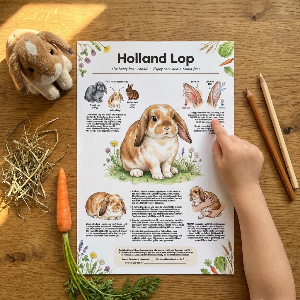Simple Springting Rabbit Pdf All About Rabbits Printable PDF | Breeds, Body Language, Pet Care (ages ...