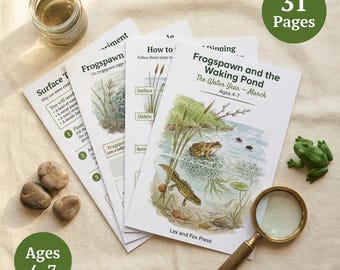 Pond Worksheets for Kids | Frogspawn Tadpole Newt | Pond Dipping | Ages 4-7 | Spring Lesson Plans | The Water Year | Printable PDF