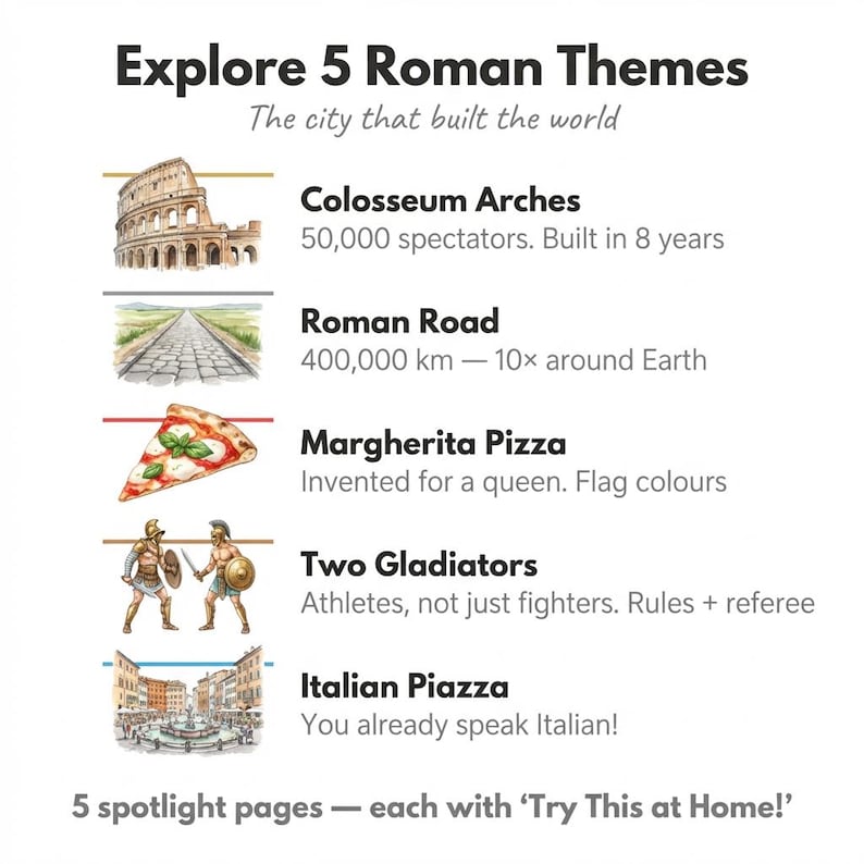 Roman Colosseum Rome Specifications.pdf Rome Worksheets | Colosseum Gladiators Pizza | Ages 4-7 | Roman ...