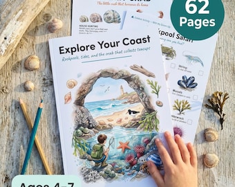 Coast Explorer Worksheets | Explore Your Coast | Ages 4-7 | Rock Pools Seabirds Tides | Beach Science Activities | Printable PDF