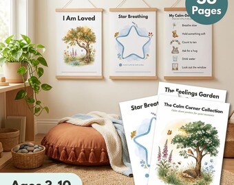 Calm Corner Posters | Calming Corner Posters | Calm Down Corner Classroom | Ages 3-10 | School Counselor | Printable PDF