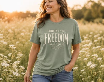 Christian Freedom Shirt: Encouragement Faith Based Tee (Bella Canvas 3001)