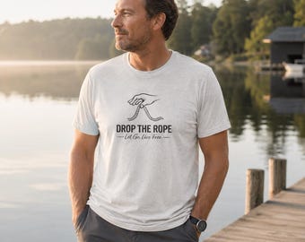 Camiseta gráfica "Suelta la cuerda" / Camiseta de recuperación "Déjalo ir, vive libre"