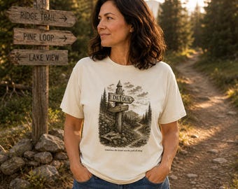 Detour Wilderness Graphic Tee, Comfort Colors Christian Hiking Shirt