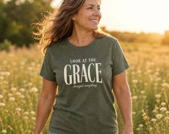 Grace Changed Everything Christian T-Shirt, Inspirational Bible Verse Tee