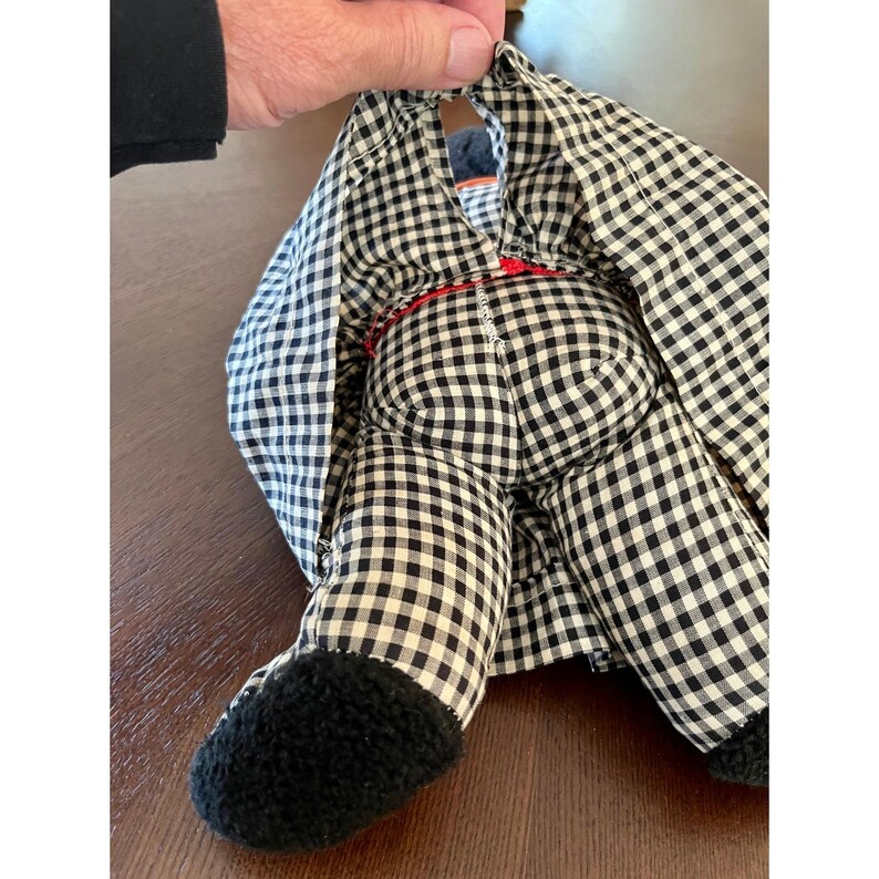 Vintage 1960s Disney Gund Swedlin Minnie Mouse Rubber Face Plush Doll Gingham image 9
