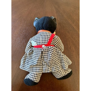 Vintage 1960s Disney Gund Swedlin Minnie Mouse Rubber Face Plush Doll Gingham image 4