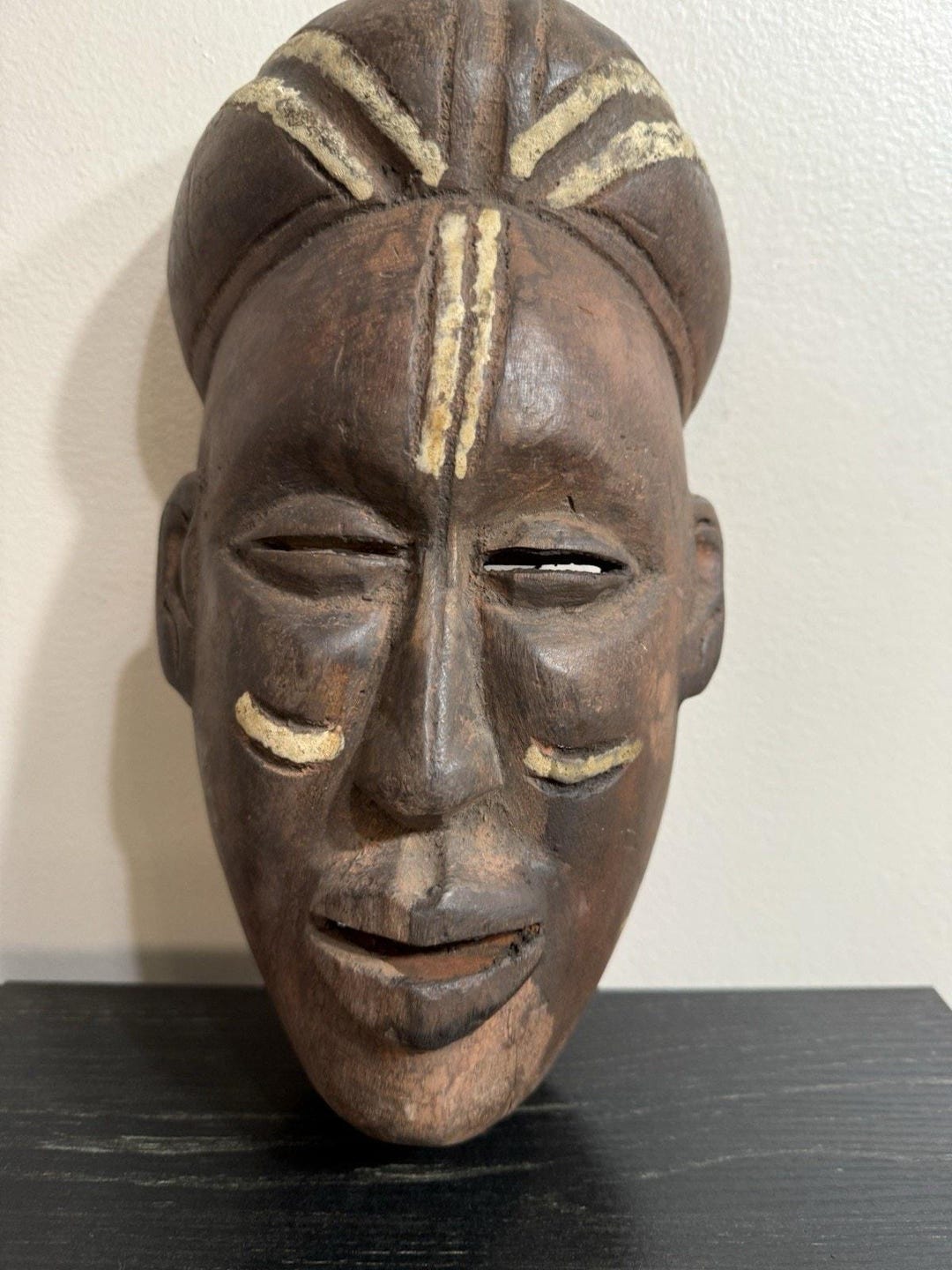 African Ritual Mask Old Carved Wood W/ Kaolin Scarification 12” - Etsy