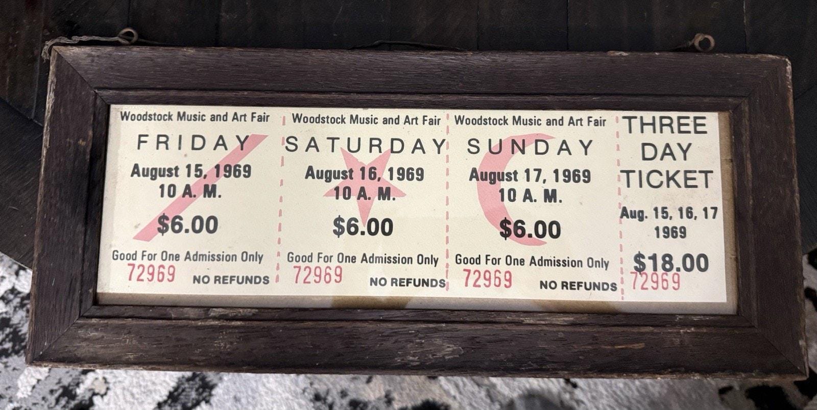 1969 Woodstock Ticket - Etsy