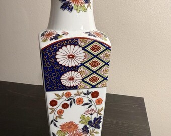 Vintage japansk Imari-stil porslinsvas 25 cm