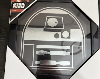 Star Wars R2-D2 Kvadratisk Inramad Spegelkonst Artisimo Lucasfilm Disney NYTT