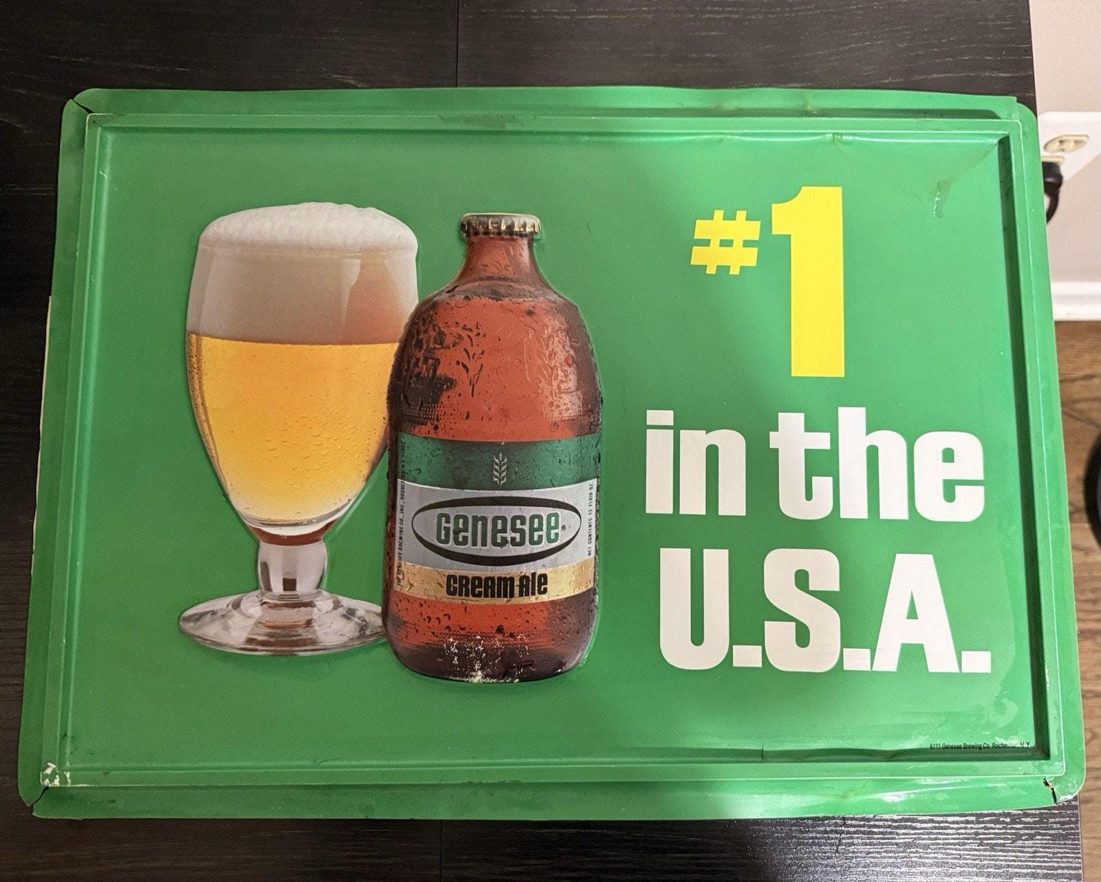 GENESEE Beer ライトサインBAR ビールサイン pabst GENESEE Beer Genesee ライトサインBAR ビールサイン pabst VINTAGE