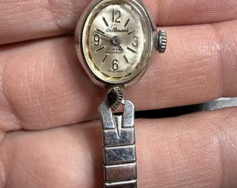 Reloj automático Hilmans vintage para mujer, chapado en oro de 10 quilates.