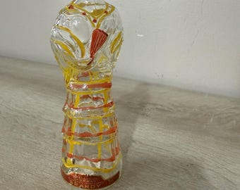 ヴィンテージ スペイン製 人物像入りブランデーボトル カンペニー バルセロナ 空のガラス製デカンタ