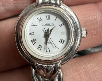 Reloj de cuarzo vintage para mujer Gianello de plata esterlina en funcionamiento