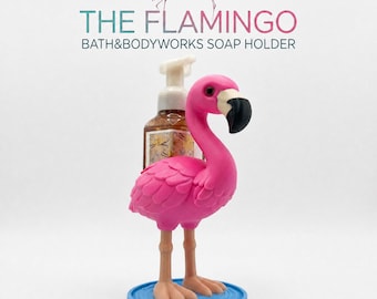 Flamingo Soap Holder for Bath & Body Works Foaming Soap | Tropical Bathroom Decor | Pink Flamingo Soap Stand | Summer Bathroom Accessory