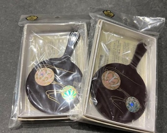 Juego de 2 espejos de bolsillo Makie de laca Yamanaka, espejos de mano japoneses dorados con diseño floral, con caja de regalo, arte tradicional Urushi.