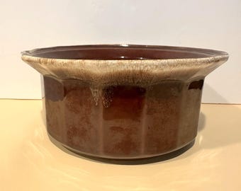 Vintage McCoy 7076 Brown Drip Casserole Bowl 10" Oven Proof USA No Lid