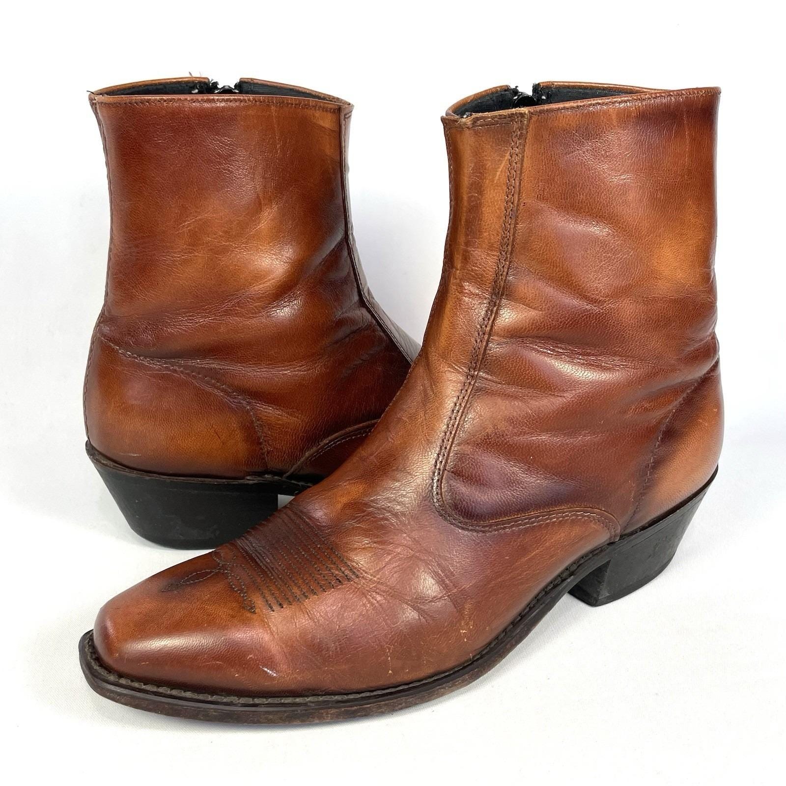 Vintage Mens Western Ankle Boots - Etsy display picture 1