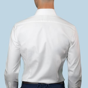 Personalized Cuff 100% Cotton Twill SUPER Extra Slim Fit Mens Dress Shirt by Lvorn