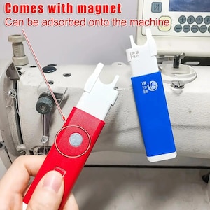 Automatic Needle Threader, Closed Eye Needle Threading Tool, Quick Sewing Machine Threader, Hand Sewing Thread Guide Accessory