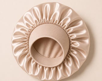 Adjustable Satin Bonnet – No-Slip Sleep Cap for Braids, Curly Hair