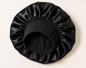 Satin Sleep Bonnet, Adjustable Frizz Control Night Cap, Hair Protection