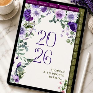 2026 Spanish Digital Planner, Agenda Digital en Español, GoodNotes Planner, Hyperlinked PDF, Botanical iPad Planner