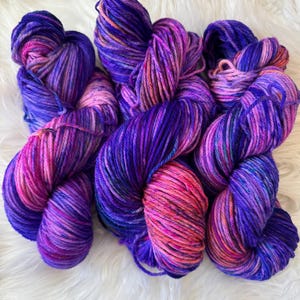 Worsted Classic- Violet Moonrise- purple, pink, blue, speckles