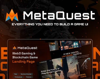 MetaQuest - Progettazione UI/UX per giochi Web3 e Blockchain / Figma