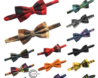Men's Handmade Tartan Bow Scottish Traditional Tartan Bow Formal Bow For Wedding  Available in 100+ Tartans
