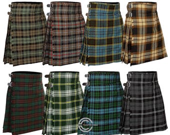 Men's 5 Yard kilt Scottish Traditional 13oz Tartan kilt Available in 100+ Tartans