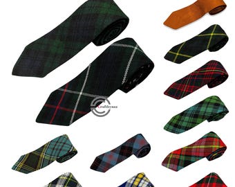 Men's Handmade Tartan Tie Scottish Traditional Tartan Tie Formal Tie For Wedding  Available in 100+ Tartans