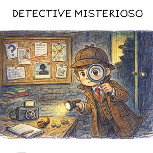 Detective Misterioso para Niños | Resuelve el Crimen | Huellas + Código Secreto | 8-14 años | Kit de Actividades Imprimible | Kit #4