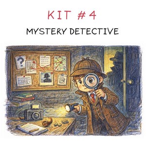 Kit #4 Mystery Detective Kit for Kids | Solve the Crime | Fingerprints + Secret Code | Ages 8-14 | Printable Activity Kit