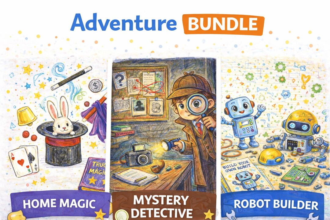 Adventure Bundle | Printable Activity Kit for Kids | Magic + Detective