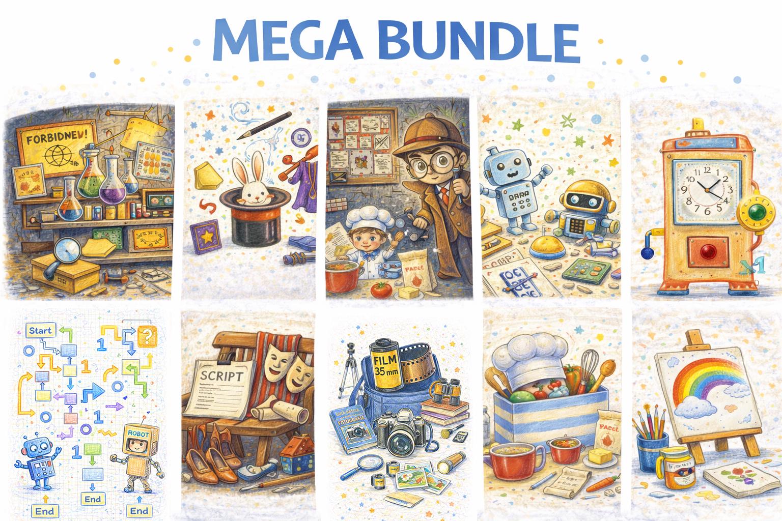 Mega Bundle | 10 Printable Activity Kits for Kids | Science + Art ...